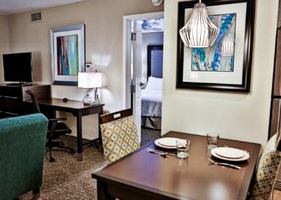 King suite living area at Homewood Suites by Hilton Asheville
